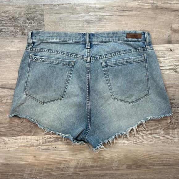 BLANKNYC Denim Cutoff Shorts Light Wash Raw Hem High Rise 29 - Picture 3 of 5
